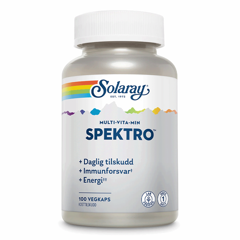 Solaray spektro multivitamin med jern 250 kapsler