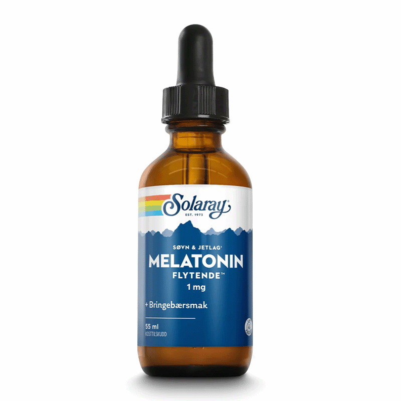 Solaray flytende melatonin 1 mg 55 ml